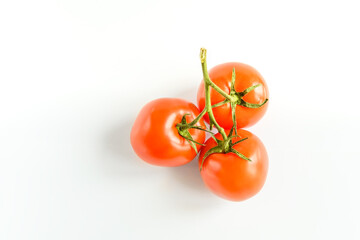 tomatoes on a white background