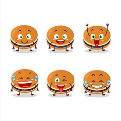 Cartoon character of dorayaki with smile expression