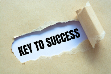 Text sign showing KEY TO SUCCESS