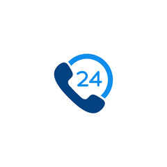 24 hours Flat icon vector for computer, web and mobile app 