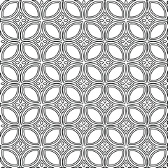  Geometric vector pattern with Black and white colors. Seamless abstract ornament for wallpapers and backgrounds.