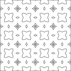  Geometric vector pattern with Black and white colors. Seamless abstract ornament for wallpapers and backgrounds.