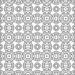  Geometric vector pattern with Black and white colors. Seamless abstract ornament for wallpapers and backgrounds.