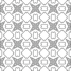  Geometric vector pattern with Black and white colors. Seamless abstract ornament for wallpapers and backgrounds.