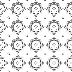 Geometric vector pattern with Black and white colors. Seamless abstract ornament for wallpapers and backgrounds.