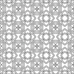  Geometric vector pattern with Black and white colors. Seamless abstract ornament for wallpapers and backgrounds.