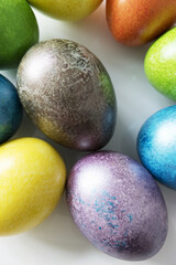 beautiful painted Easter eggs. Still life