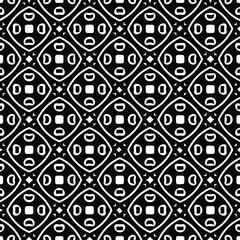  Geometric vector pattern with Black and white colors. Seamless abstract ornament for wallpapers and backgrounds.