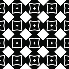  Geometric vector pattern with Black and white colors. Seamless abstract ornament for wallpapers and backgrounds.