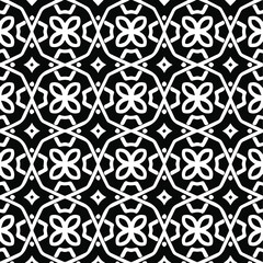  Geometric vector pattern with Black and white colors. Seamless abstract ornament for wallpapers and backgrounds.