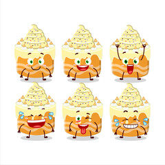 Cartoon character of sweety cake melon with smile expression