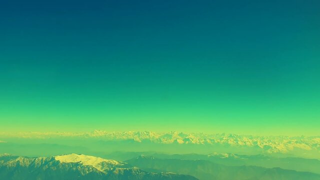 Mussoorie Uttarakhand 'winter line' is visible on the western horizon in the evening from mid-October to January. Sun sets, the horizon comes alive with myriad shades of yellow, red, orange, purple.