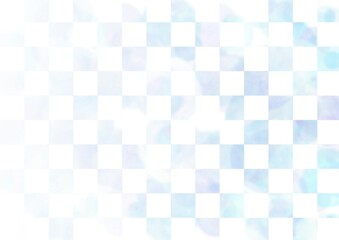 青色の四角形が連なる水彩風イラスト