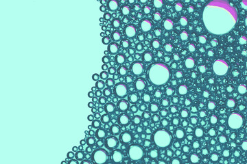 multi color macro bubble pattern formation with colored background 