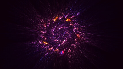 Obraz premium 3D rendering abstract colorful fractal light background