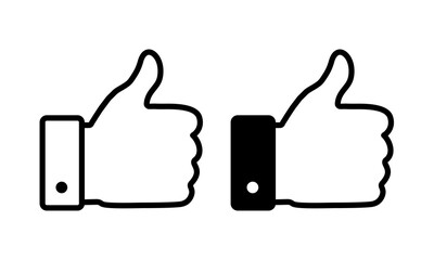 Like icon, hand like Symbol vector