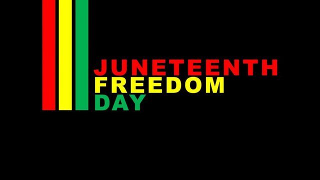 juneteenth freedom day animated text