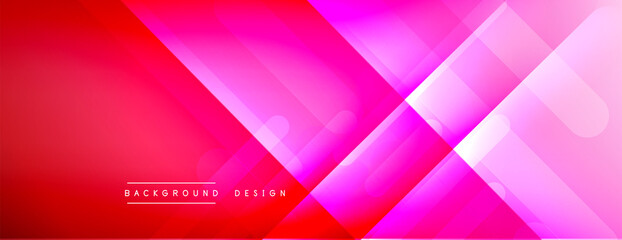 Fototapeta premium Dynamic lines abstract background. 3D shadow effects and fluid gradients. Modern overlapping forms