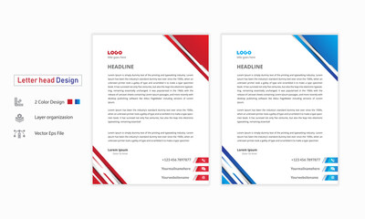 Modern Creative Letterhead Design Letterhead Template With Unique Abstract  Professional Business Letterhead