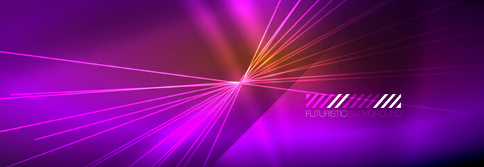 Neon dynamic beams vector abstract wallpaper background. Wallpaper background, design templates for business or technology presentations, internet posters or web brochure covers