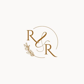 RR initial wedding monogram logo