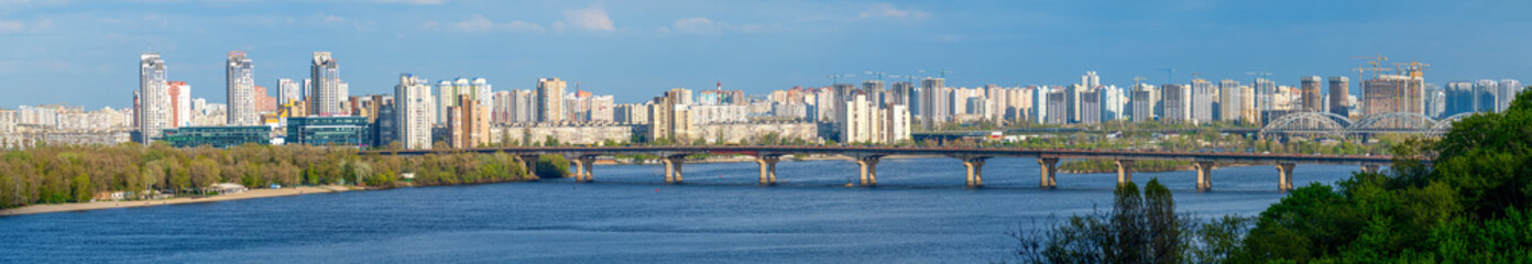 Panorama of Kiev with a view of the Dnieper River..