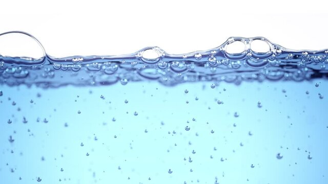 Super Slow Motion Shot of Rising Water Surface at 1000 fps.
