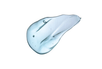 Cosmetic cream transparent liquid gel serum texture with micro bubble on white background beauty concept