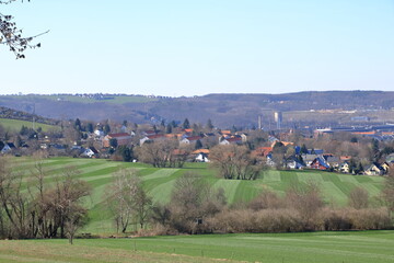 Fototapeta na wymiar Rural landscape near freital near dresden