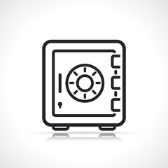 safety box line icon isolated