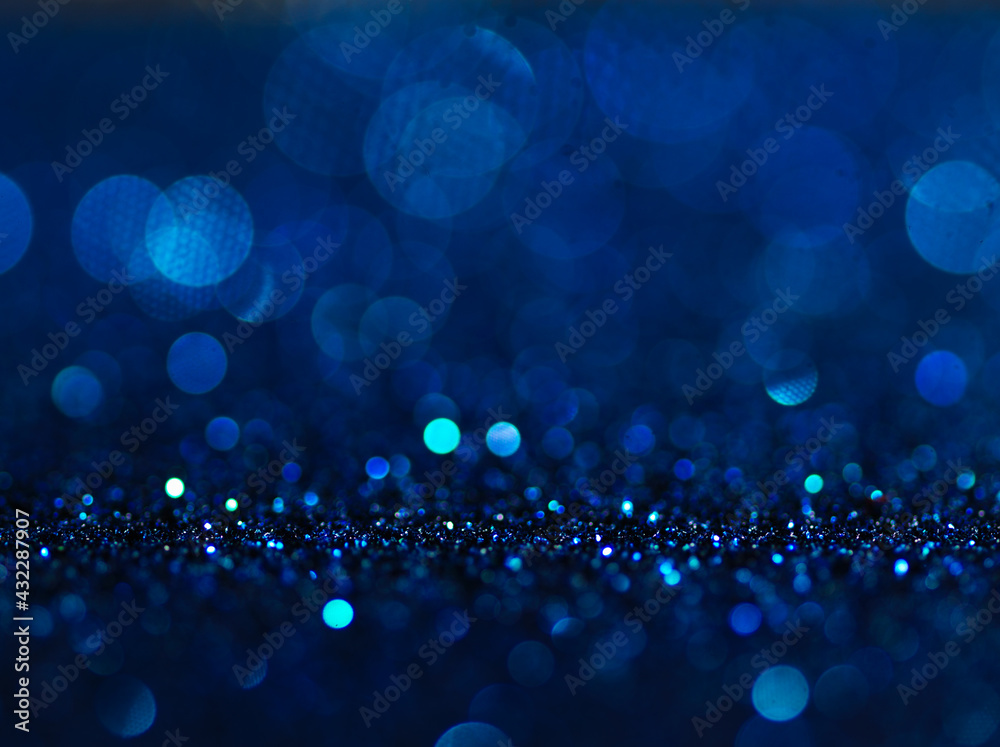 Wall mural defocused abstract blue lights background . bokeh lights. concept.