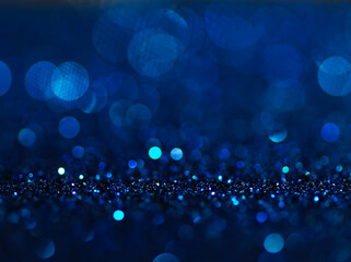 Defocused abstract blue lights background . bokeh lights. concept. - obrazy, fototapety, plakaty