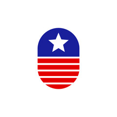 logo icon with american theme