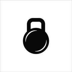 Kettlebell graphic icon. Kettlebell sign isolated on white background. Gym symbol. Vector illustration. color editable