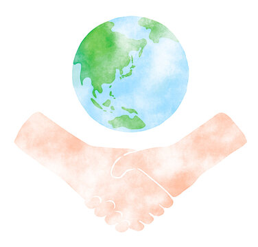握手と地球