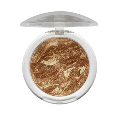 Brown eye shadows isolated on white