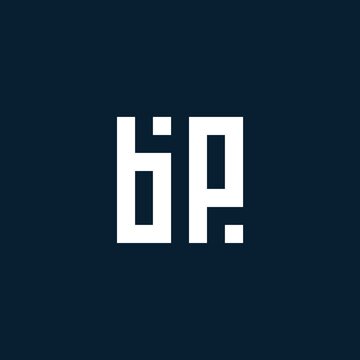 BP initial monogram logo with geometric style