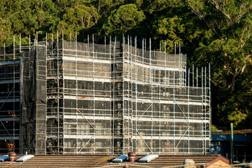  Construction progress on new building site. Gosford, Australia. April 3, 2021. 56-58 Beane St. Part of a series.