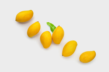 Tropical fruit, Mango on white