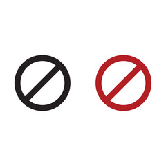 No sign icon vector