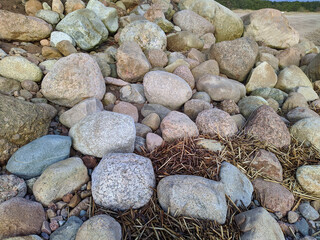 many different stones of different sizes during the daytime