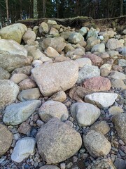 many different stones of different sizes during the daytime