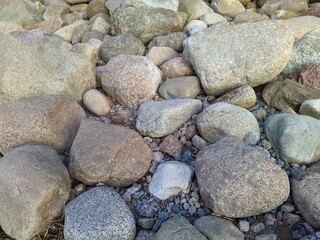 many different stones of different sizes during the daytime