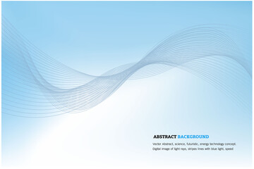 Blue Light Wave Abstract Background