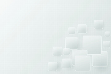 Abstract White and grey background with square. Clean and blank space template with grid texture on background.