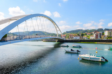 views of plentzia harbor in basque country, Spain