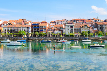 views of plentzia harbor in basque country, Spain - obrazy, fototapety, plakaty