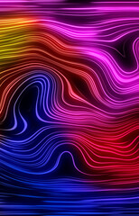 Abstract colored background of glowing lines