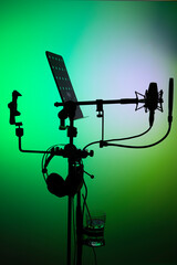 Voiceover studio microphone