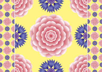 Flowers. Geometric seamless vector texture for creativity. Background for cards, congratulations, posters and more.
